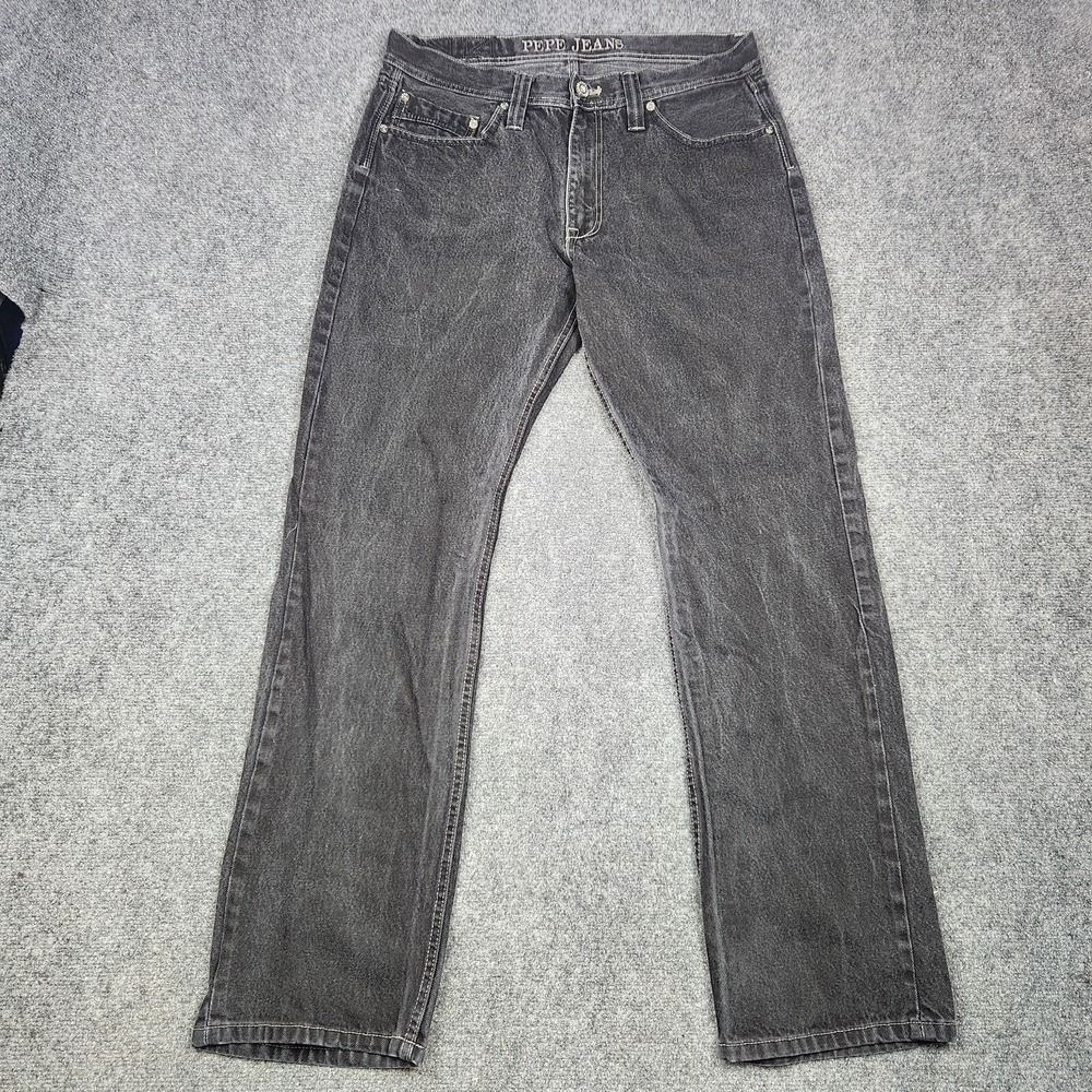 Vintage Pepe Jeans Mens 36x33 Black Baggy Y2K 90s Skater‎ Hip Hop